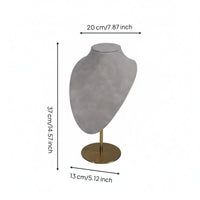 Pu Leather Necklace Stand Luxury Style Necklace Display Bust Stable Base Jewelry Display Bust for Photo Photography