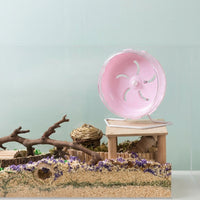 12cm Hamster Wheel and Nocturnal Pet Wheel, Quiet Hamster Exercise Wheel with Stand for Dwarf Hamsters, Sphere-Bearing Smooth Surface