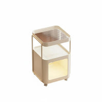 Illuminated End Table 2-in-1 Design Home Furnishing Space-Saving for Living Room