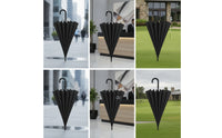 Windproof Umbrella with Hook Handle Classic 16 Rib Umbrella Long-Lasting Protection for Commuters, Commuting