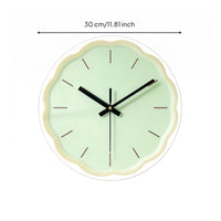 Round Glass Wall Circular Timepiece Decorative Noiseless Wall Circular Timepiece