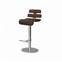 Upholstered Highrear Stool Adjustable Height Upholstered Pedestal Bar Stool