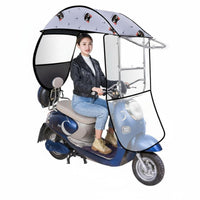 Electric Motorcycle Rain Cover, Sunshield Umbrella, Windproof and Rainproof E-Bike Cover, Universal Fit, Thickened and sturdy Shelter