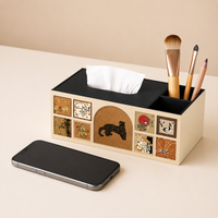 Leather Tissue Case Modern Minimalist 24x13x9.5cm Living Room Car Stylish