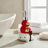 Pig-Shaped Soap Dispenser Red and White Pig Soap Bottle 200 Ml for Washbasin