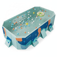 Collapsible Foldable Pool Portable Foldable Swimming Pool Quick Drainage Rigid for Family, Patio