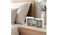 Alarm Clock with Temperature Display Desktop Alarm Clock with Humidity Display Snooze for Students, Heavy Sleepers, Bedroom, Nightstand, Dorm Room