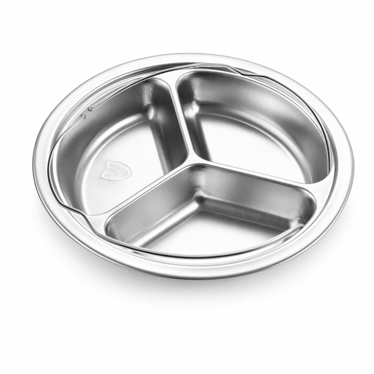 Heat-Conductive Stainless Steel Steaming Dish Food-Grade Divided Steaming Tray Compact Divided Steamer Tray Stackable for Meal Prep