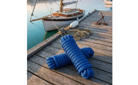 2 Pieces Long-Lasting Double Braided Nylon Dock Line Heavy Duty Dock Line with Spliced Eye Abrasion-Resistant Boat Rope with Spliced Eye Low-Stretch for Boaters, Sailors