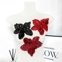 Colorful Beaded Sequined Embroidery Flower Patch