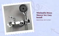 Brass pressure balance shower faucet