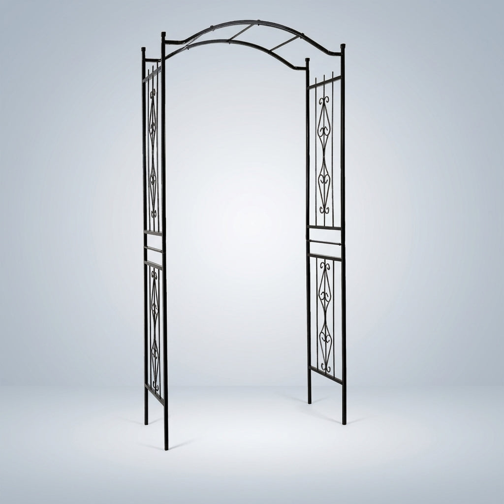 Garden Arch for Elegant Garden Decor and Plant Support, Heavy Duty Metal Garden Trellis for Climbing Vines, 229cm Tall Wedding Arch, 1 Pack