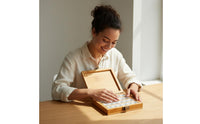 Wooden Watercolor Painter's Color Tray With Latch Bamboo Paint Storage Box Portable Color Mixing Tray for Artists, Travel