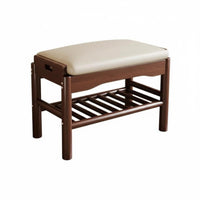 2-Tier Entryway Stool Space-Saving Shoe Rack Minimalist Design for Cloakroom