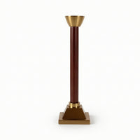 Candle Holder with Geometric Base Versatile Decorative Candle Holder