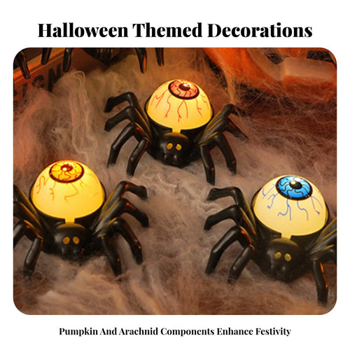 12 Pieces arachnidShaped Tea Light Reusable Spooky Decor for Haunted House Setup