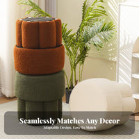 Mushroom Pouf Boucle Texture toadstoolShaped Pouf plush feel for Bedroom, Adults