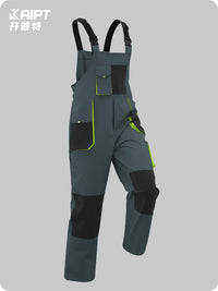 跨境立体大兜背带裤工作服定制印字拼色多口袋工装裤厂服劳保服