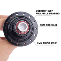 ZTTO Bicycle 4-Bearing Hub 120 Ratchet Quick Release Thru Axle Aluminum Alloy Mountain Bike Hub HG Freehub