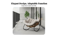 paded Rocking Lounger Reclining Design paded Patio rocking chair Padded pad Modern aesthetic for Homeowners, Balcony, Bedroom