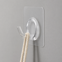 Wall Hooks for Australian Renters, 5kg Heavy Duty Clear Adhesive Hooks, 7x7cm No Drill Round Hooks for Kitchens, Bathrooms & Office