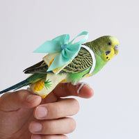 Parrot Nappy Waterproof Inner Layer Bird Nappies with Floral Design and Tie Straps, Pet Bird Suits with Bowknot Decor