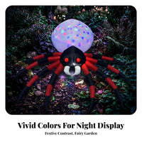 Lighted Halloween Arachnid Decoration | Oversized 2.4m Design, bright Red and Black Legs, Inflatable arachnid, for Lawn