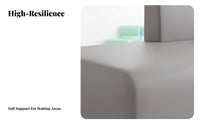 Curved Sectional Booth configurable Design Lowheight curved-Shaped Sofa dense Foam Space-Saving for Clinic, Lounge Area, Lobby