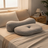 Contoured Cervical Neck Pillow Supportive Contour Memory Foam Pillow Breathable for Naps
