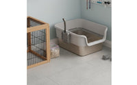 Stainless Steel Rabbit Litter Box Splash-Proof Rabbit Toilet Detachable Design