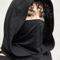 Hooded Face for Halloween Stage Performance, Fantasy Theme Hooded Cloak, Polyester - Image 8