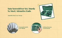 Screwdriver Set, Phillips & Flat Head, attractive grip, Multi-Function Repair Tool for Home & Garage
