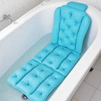 Non-Slip Bathtub Mat Suction Cup Design Padded Bath Lounger Spinal Support