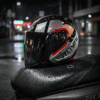 ABS Shell 3/4 Motorcycle Helmet Wind Protection Head Protector Clear Lens for Commuting