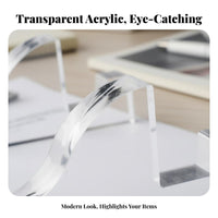 Acrylic Photo Frame Stand Tool Assembly Acrylic Display Support Simple to Clean Certificate Display Easel for Home Decor