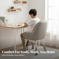 Armless Rolling Chair Adjustable Height Task Seat Comfortable for Long Sitting