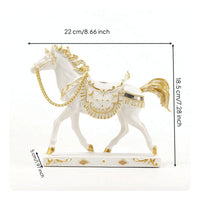 Standing Horse Figurine Resin Sculpture Elegant for Shelf, Office