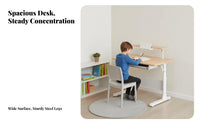 Built-in shelf unit Adjustable Kids Desk with Hutch Ergonomic Design academic work Station with Hutch Multiple Storage Compartments Study Table Tilting Desktop for Students, Parents, Schoolwork, Bedroom, perusing, Drawing