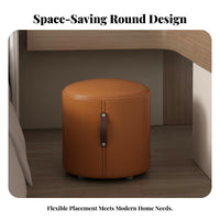 Upholstered Vanity Pouf Sturdy and long-lasting Small Stool space-saving Size for Students