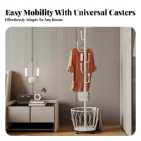children's Rolling Clothes Rack On casters Rolling Clothes Rack with Shelves