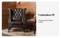 sheltered armchair Chair timeless design Upholstered sheltered armchair Armchair Retro Design High spine for Living Room