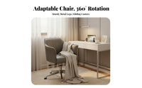 Upholstered rotate Chair Height Adjustable Upholstered Task Armchair Luxury Aesthetic Modern design for Students, Remote Workers
