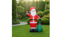 Inflatable Santa Santa Figure with Gift Sack Standing Giant Inflatable Santa Holiday Decor Outdoor Festive for Yard, Garden