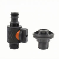 2 Pieces Threaded Reservoir Adapter Two-Piece Straight-Through Valve Fitting