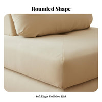 Corduroy Upholstery Tofu Block Sofa machine-washable Cover configurable Couch Minimalist aesthetic Living Room Seating Configurable Layout for Design aficionados, Apartment Dwellers, Movie evenings, Lounge Area, perusing niche, Playroom