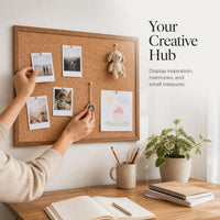 Wooden Frame Cork Board Display for Plush Toys, Ornaments, and Small Items