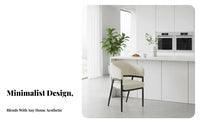 Upholstered Dining Armchair with Armrests Dining Armchair Elegant Design Thickly Padded for Diners, Living Room, Bedroom, Office