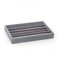 Slimline Jewelry Display Tray Stackable Velvet Jewelry Tray Safeguarding Sturdy for Collectors, Showcases