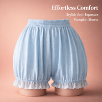 Lace Trim Bloomers for Women Under Dress Shorts with Loose Fit, Plus Size for Summer Skirts, Lightweight with Lantern Style