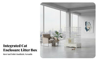 super Large Space 3-Story Cat Kennel with Litter Box Enclosure Spacious Interior Multi-Level Wire Crate Villa design pet Housing Easy to Clean for young cat Owners, Pet Parents, Indoors, Indoor, Living Room, Bedroom